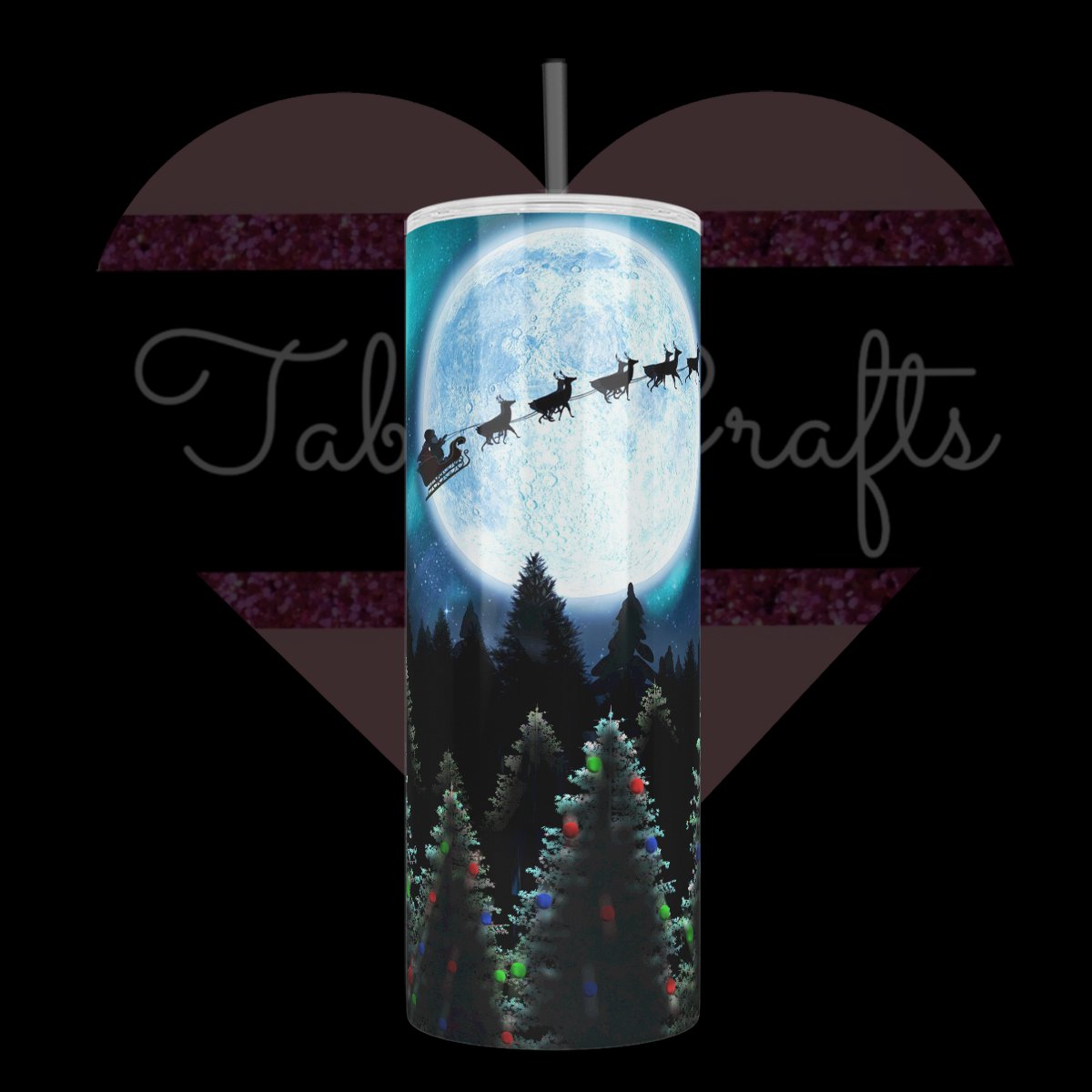 GLOW IN THE DARK CHRISTMAS TUMBLER, GRINCH TUMBLER