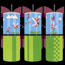 Load and play video in Gallery viewer, Piranha Plant Custom Handcrafted 20oz Stainless Steel Tumbler
