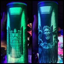 Load image into Gallery viewer, Handcrafted "Weeping Angels" Exclusive Design on 20oz Stainless Steel Tumbler