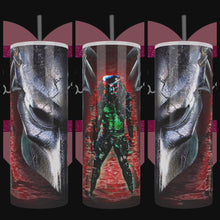 Load and play video in Gallery viewer, Predator Custom Design Handcrafted on 20oz Stainless Steel Tumbler - TabbyCrafts LLC
