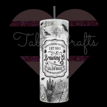 Load and play video in Gallery viewer, Handcrafted "Sanderson Sisters Brewing Co" Hocus Pocus 20oz Stainless Steel Tumbler