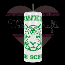 Load and play video in Gallery viewer, Handcrafted "Hawkings High School 1986" inspired by Stranger Things 20oz Stainless Steel Tumbler