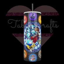 Load and play video in Gallery viewer, &quot;Kingdom Hearts&quot; Inspired Tumbler, sora, keyblade surrounded by worlds in the game
