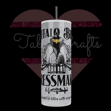 Load and play video in Gallery viewer, Handcrafted "Buffalo Bill Dress Maker" Silence of Lambs Inspired 20oz Stainless Steel Tumbler