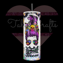 Load and play video in Gallery viewer, Handcrafted "Spooky Mom" 20oz Stainless Steel Tumbler