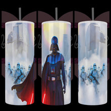 Load and play video in Gallery viewer, Handcrafted Galaxy Wars &quot;Dark Lord on Ice Planet&quot; 20oz Stainless Steel Tumbler - TabbyCrafts.com
