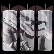 Load and play video in Gallery viewer, Handcrafted &quot;Galaxy Wars Melting Storm Trooper&quot; Clone 20oz Stainless Steel Tumbler - TabbyCrafts.com
