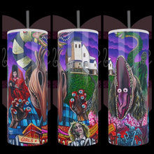 Load and play video in Gallery viewer, Handcrafted "Beetlejuice" Inspired Movie Sceens 20oz Stainless Steel Tumbler - TabbyCrafts.com