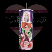 Load and play video in Gallery viewer, Handcrafted "Witches Brew Coffee" Hocus Pocus 20oz Stainless Steel Tumbler
