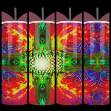 Load image into Gallery viewer, "Alien K9" Psychedelic Original Art on 20oz Stainless Steel Tumbler - TabbyCrafts.com