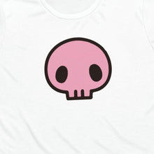 Load image into Gallery viewer, Cute Skull on Flowy Cropped Tee - TabbyCrafts.com