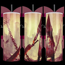 Load image into Gallery viewer, DBDL Pyramid Head Inspired Handcrafted 20oz Stainless Steel Tumbler - TabbyCrafts.com