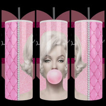 Load image into Gallery viewer, Designer Bag Design "Marilyn Monroe" Handcrafted on a 20oz Stainless Steel Tumbler - TabbyCrafts LLC - TabbyCrafts.com