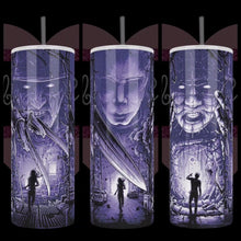 Load image into Gallery viewer, Freddy, Michael, Pinhead Blue Collage 20oz Stainless Steel Tumbler - TabbyCrafts.com
