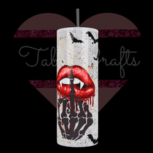 Load image into Gallery viewer, Handcrafted "Bad Witch Vibes" 20oz Stainless Steel Tumbler - TabbyCrafts LLC