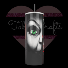 Load image into Gallery viewer, Handcrafted "Boxed Tiffany" Bride Of Chucky 20oz Stainless Steel Tumbler - TabbyCrafts LLC