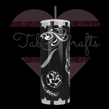 Load image into Gallery viewer, Handcrafted "Day Of Dead Sugar Skull" Exclusive Design 20oz Stainless Steel Tumbler - TabbyCrafts.com