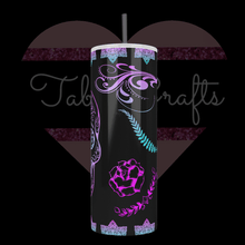 Load image into Gallery viewer, Handcrafted "Day Of Dead Sugar Skull" Exclusive Design 20oz Stainless Steel Tumbler - TabbyCrafts.com