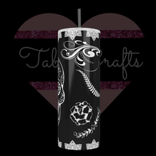 Load image into Gallery viewer, Handcrafted "Day Of Dead Sugar Skull" Exclusive Design 20oz Stainless Steel Tumbler - TabbyCrafts.com