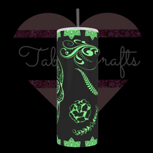 Load image into Gallery viewer, Handcrafted "Day Of Dead Sugar Skull" Exclusive Design 20oz Stainless Steel Tumbler - TabbyCrafts.com