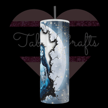 Load image into Gallery viewer, Handcrafted &quot;Dead Bride&quot; Inspired 20oz Stainless Steel Tumbler - TabbyCrafts LLC

