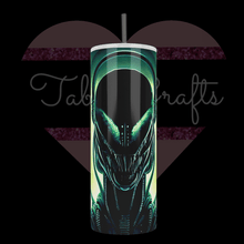 Load image into Gallery viewer, Handcrafted "DJ-Xenomorphic" TabbyCrafts LLC Design 20oz Stainless Steel Tumbler - TabbyCrafts.com