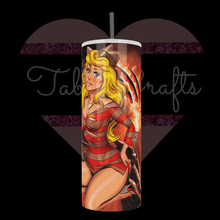Load image into Gallery viewer, Handcrafted "Freddy" Aurora 20oz Stainless Steel Tumbler - TabbyCrafts.com
