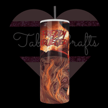 Load image into Gallery viewer, Handcrafted "Freddy" Aurora 20oz Stainless Steel Tumbler - TabbyCrafts.com