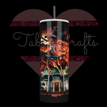 Load image into Gallery viewer, Handcrafted "Freddys' Coming For You" Poem 20oz Stainless Steel Tumbler - TabbyCrafts LLC