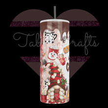 Load image into Gallery viewer, Handcrafted "Gingerbread Wishes" Christmas 20oz Stainless Steel Tumbler - TabbyCrafts.com