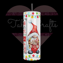 Load image into Gallery viewer, Handcrafted Gnome Xmas Rules 20oz Stainless Steel Tumbler - TabbyCrafts.com
