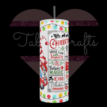 Load image into Gallery viewer, Handcrafted Gnome Xmas Rules 20oz Stainless Steel Tumbler - TabbyCrafts.com