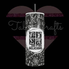 Load image into Gallery viewer, Handcrafted "I Ate Some Pie" 20oz Stainless Steel Tumbler - TabbyCrafts.com