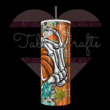 Load image into Gallery viewer, Handcrafted "It's Fall Y'all" with Pumpkin & Skeleton Hands 20oz Stainless Steel Tumbler - TabbyCrafts LLC
