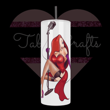Load image into Gallery viewer, Handcrafted "Jessica R" with Mic Inspired 20oz Stainless Steel Tumbler - TabbyCrafts LLC