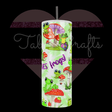 Load image into Gallery viewer, Handcrafted "Just a Girl That Loves Frogs" 20oz Stainless Steel Tumbler - TabbyCrafts LLC