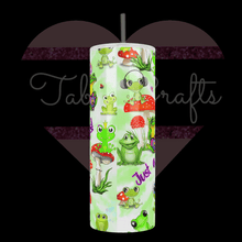 Load image into Gallery viewer, Handcrafted "Just a Girl That Loves Frogs" 20oz Stainless Steel Tumbler - TabbyCrafts LLC