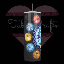 Load image into Gallery viewer, Handcrafted "Kingdom Hearts" Inspired 20oz Stainless Steel Tumbler - TabbyCrafts LLC