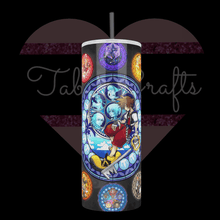 Load image into Gallery viewer, Handcrafted &quot;Kingdom Hearts&quot; Inspired 20oz Stainless Steel Tumbler - TabbyCrafts LLC
