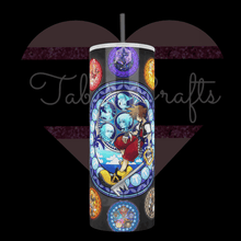 Load image into Gallery viewer, Handcrafted "Kingdom Hearts" Inspired 20oz Stainless Steel Tumbler - TabbyCrafts LLC