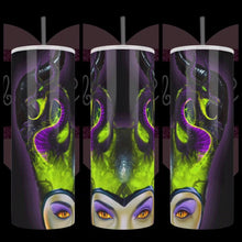 Load and play video in Gallery viewer, Handcrafted &quot;Mistress Of All Evil&quot; Exclusive Design 20oz Stainless Steel Tumbler - TabbyCrafts.com
