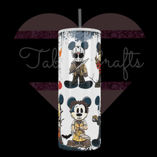 Load image into Gallery viewer, Handcrafted &quot;Mouse in Horror Costumes&quot; 20oz Stainless Steel Tumbler - TabbyCrafts.com
