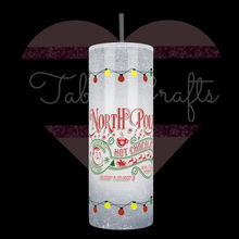 Load image into Gallery viewer, Handcrafted "North Pole Hot Chocolate" Exclusive Design 20oz Stainless Steel Tumbler - TabbyCrafts.com