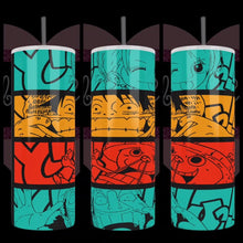 Load image into Gallery viewer, Handcrafted &quot;One Piece Faces&quot; Anime Inspired 20oz Stainless Steel Tumbler - TabbyCrafts.com
