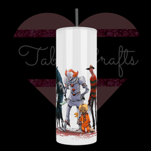 Load image into Gallery viewer, Handcrafted Parade of Horror 20oz Stainless Steel Tumbler - TabbyCrafts LLC