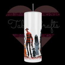 Load image into Gallery viewer, Handcrafted Parade of Horror 20oz Stainless Steel Tumbler - TabbyCrafts LLC