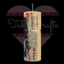Load image into Gallery viewer, Handcrafted "Pennywise" with Scroll 20oz Stainless Steel Tumbler - TabbyCrafts LLC