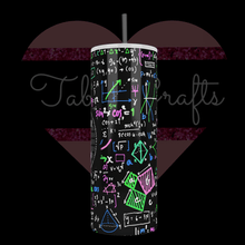 Load image into Gallery viewer, Handcrafted "PI" Math Teacher 20oz Stainless Steel Tumbler - TabbyCrafts LLC