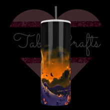 Load image into Gallery viewer, Handcrafted Pumpkin King "Jack Skellington" inspired 20oz Stainless Steel Tumbler - TabbyCrafts LLC