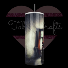 Load image into Gallery viewer, Handcrafted "Sitting with Annabelle" 20oz Stainless Steel Tumbler - TabbyCrafts.com